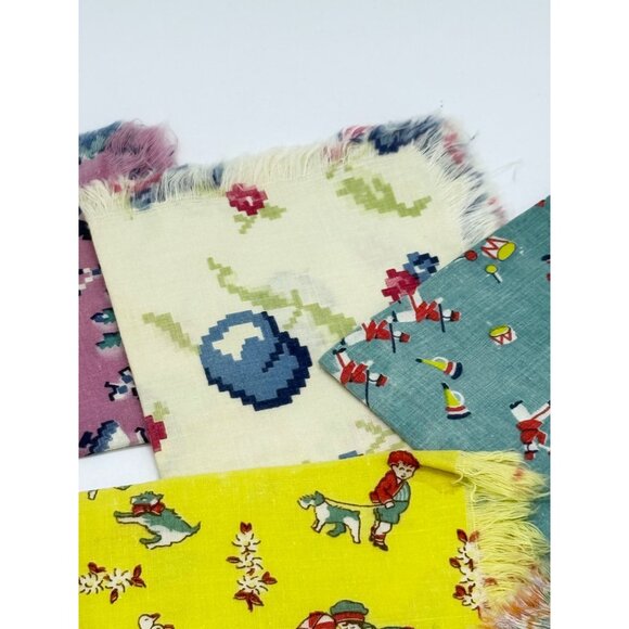Vintage 1940s Childrens Handkerchiefs Set - Picture 7 of 14